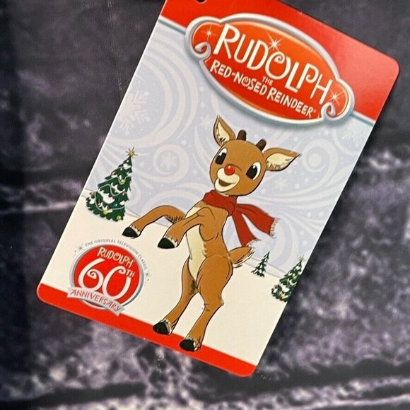 Rudolph Small 6/6x Reindeer Santa Pajamas & Fluffy Socks PJ Set Check Pattern - Picture 5 of 12